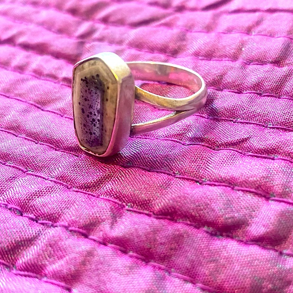 Trapiche Amethyst Sterling Ring